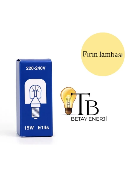 15W E14S Fırın Ampulü – Yüksek Isı Dayanıklı | 220-240V | Buzdolabı & Fırın Iç Aydınlatma Lambası