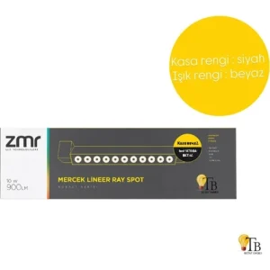 ZMR Mercekli Lineer Ray Spot 10W 900LM – Siyah Kasa – Lineer LED Ray Aydınlatma