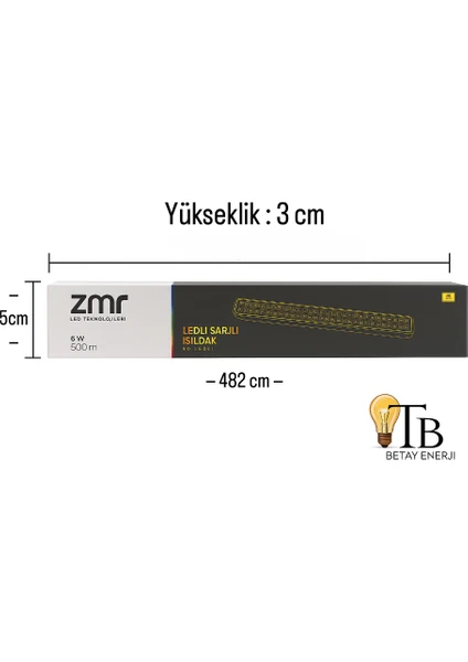 ZMR 90 LED Şarjlı Işıldak Acil Aydınlatma, USB Şarjlı - Görsel 2