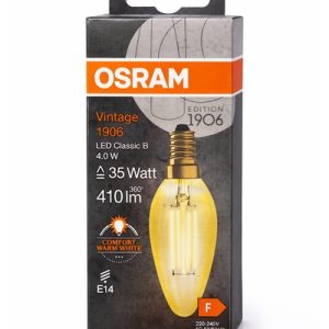 Osram Vintage 1906 Led Classic B 4w 35w E14 2400k Warm White 410 Lm Rustik Ampul
