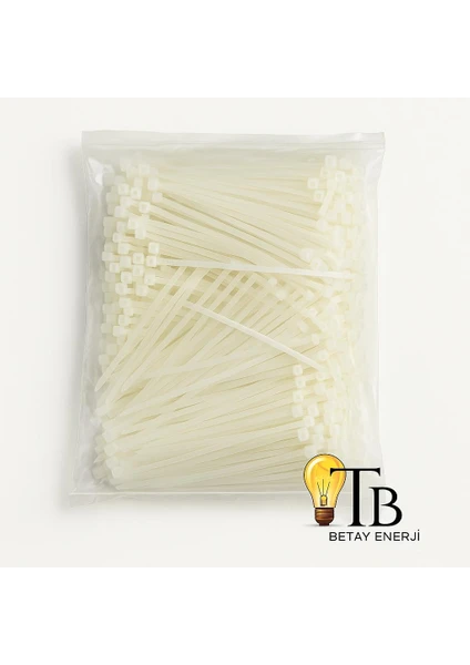 GWEST Kablo Bağı 100X2.5 mm – 1.000 Adet Plastik Kelepçe Standart Nylon 66 - Görsel 2