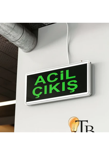Venso Acil Çıkış Işıldak LED Exit Tabela – Çift Yönlü Acil Aydınlatma Armatürü 1 Adet(çıkış yazısı) - Görsel 2