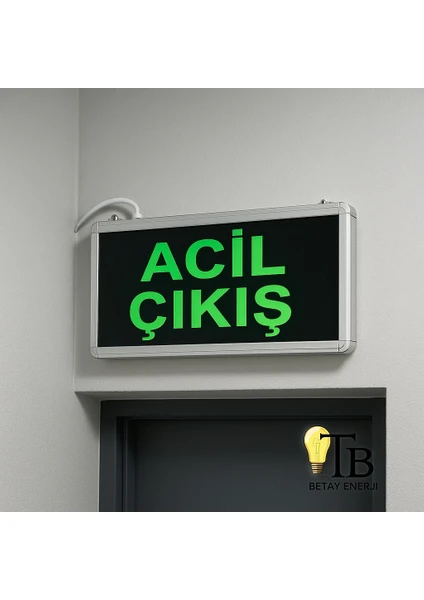 Venso Acil Çıkış Işıldak LED Exit Tabela – Çift Yönlü Acil Aydınlatma Armatürü 1 Adet(çıkış yazısı) - Görsel 3