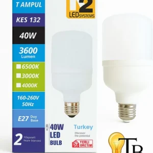 K2 LED T Ampul 40W 3000k